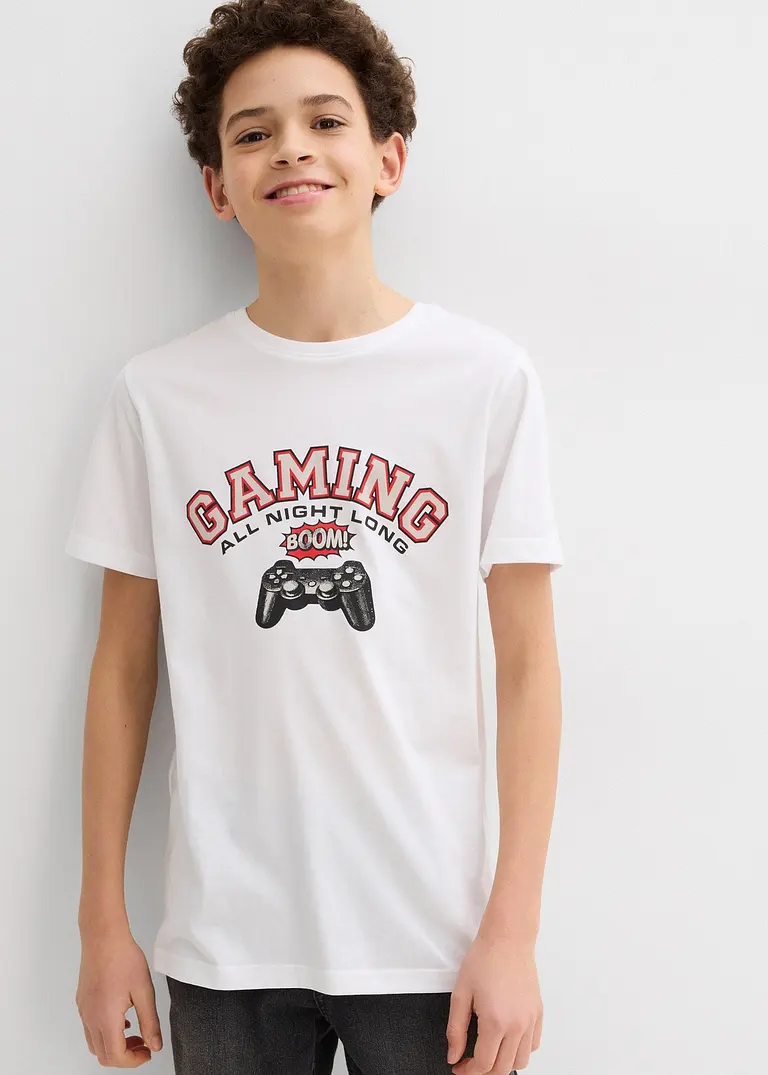 bonprix Bedrucktes T-Shirt im praktischen 2er-Pack - Kinder Vatertagsangebot