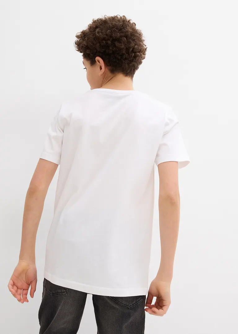 bonprix Bedrucktes T-Shirt im praktischen 2er-Pack - Kinder Vatertagsangebot