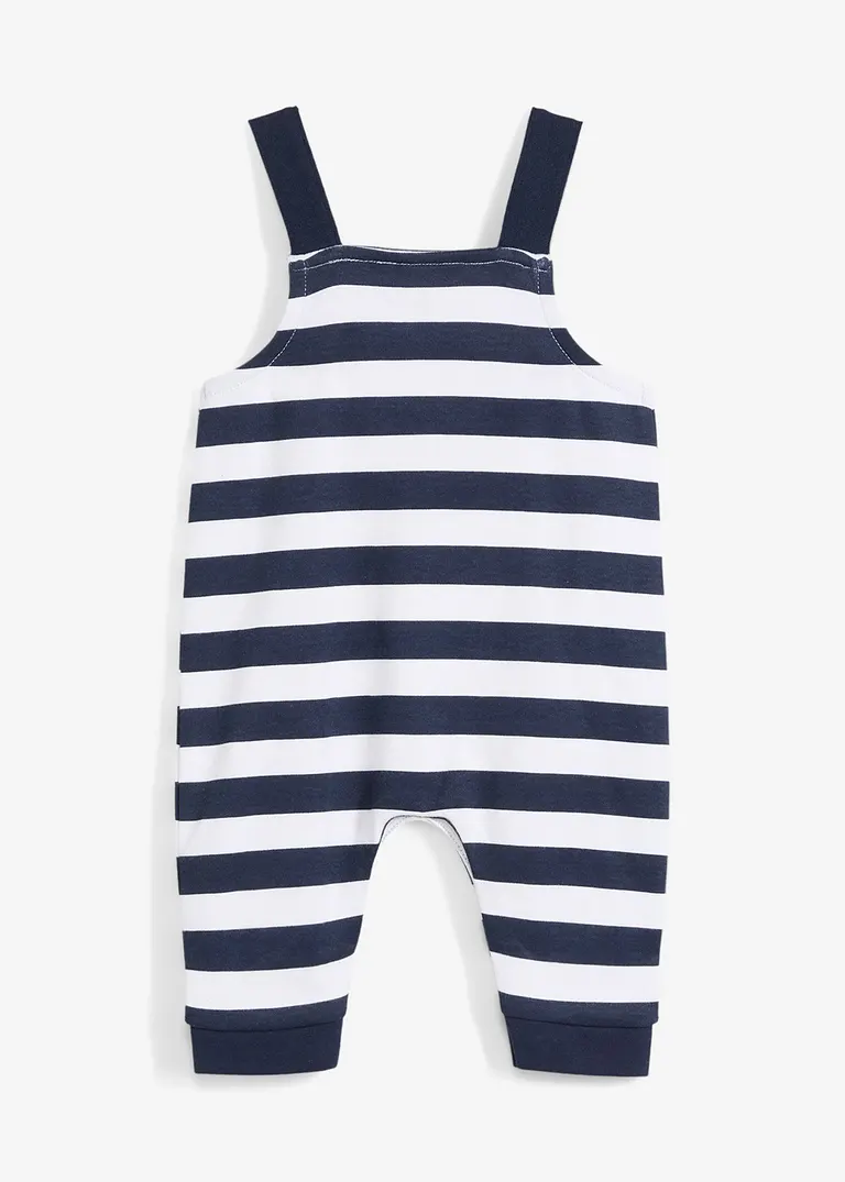 bonprix Baby Maritimer Jersey-Overall aus reiner Bio-Baumwolle mit verstellbaren Trägern Tägliche Deals