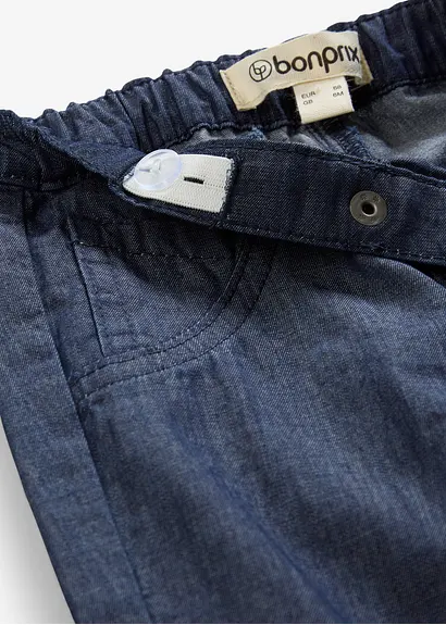 bonprix Lässige Baby-Hose im Jeanslook aus Bio-Baumwolle - blau Tiefpreis