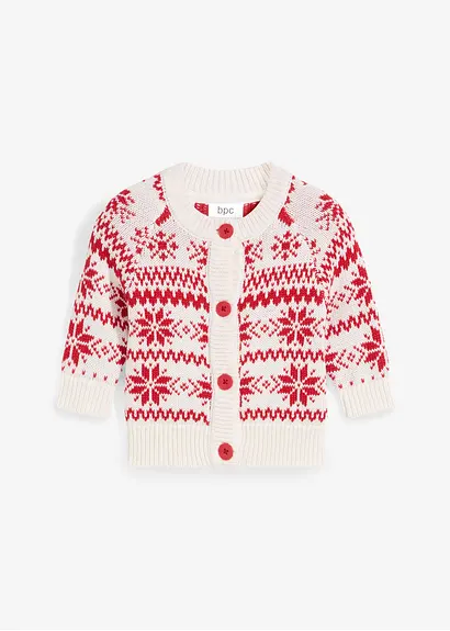 bonprix Schöne Baby Strickjacke mit Knopfverschluss - rot Kostenlose Rückgabe