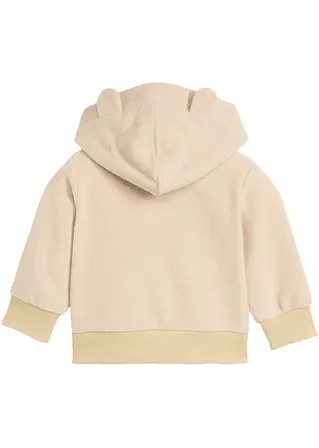 bonprix Schönes Fleeceshirt mit Kapuze in Teddyoptik - beige Bis zu 55% Rabatt