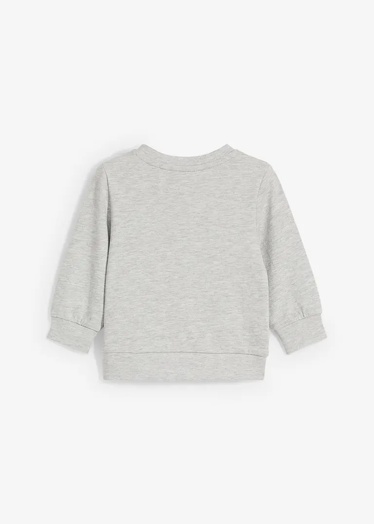 bonprix Bequemes Sweatshirt mit Druckknöpfen an der Schulter - grau Discount Store für neue Produkte