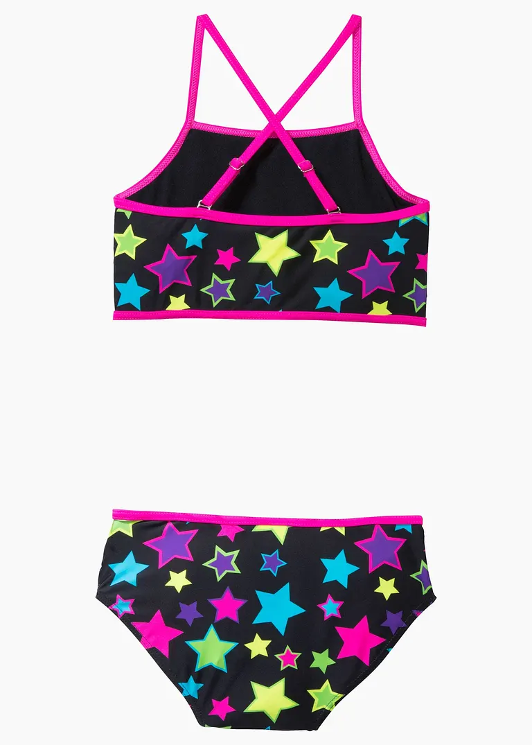 bonprix Farbenfroher Bikini für Mädchen mit verstellbaren Trägern aus nachhaltiger Badeware Begrenzt auf 3 Tage
