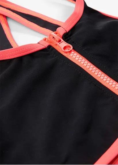 bonprix Sportlicher Bikini mit Reißverschluss Detail und Säumen in Kontrastfarbe Im Verkauf