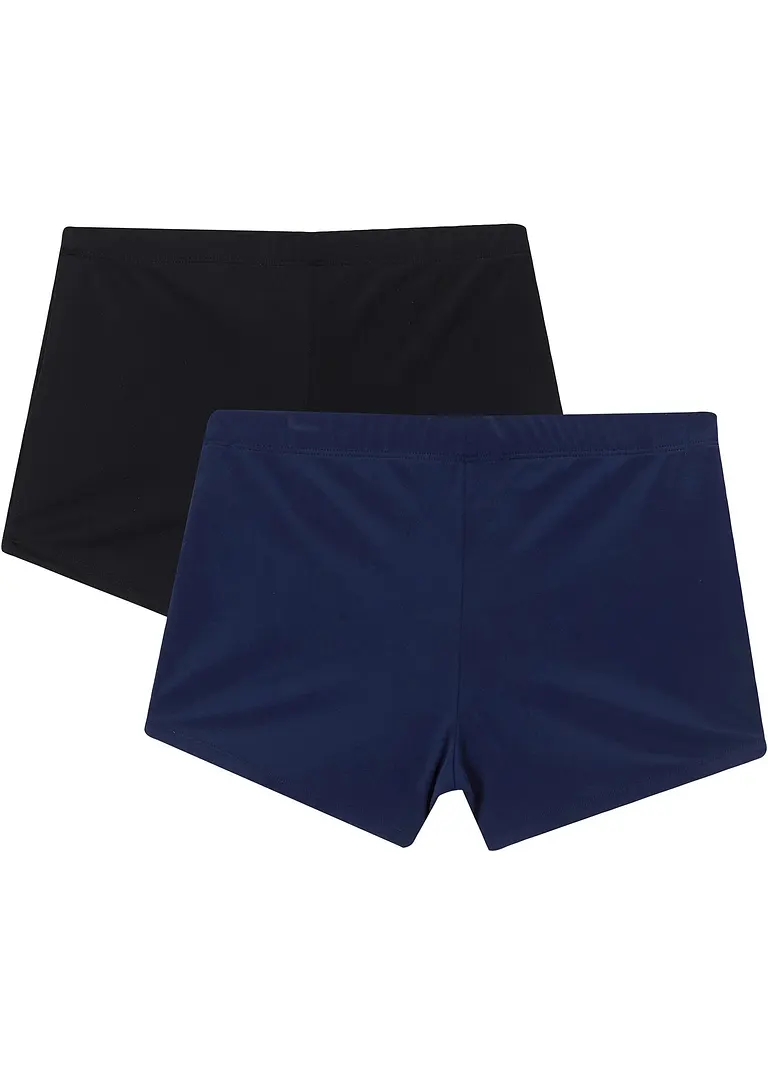 bonprix Tolle Badehose mit Print im 2er Pack - dunkelblau/schwarz Angebote
