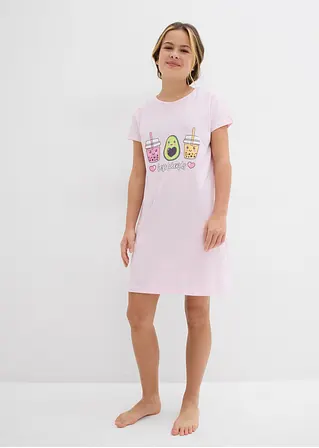 bonprix Tolle Mädchen Nachthemden mit Avocado und Bubble Tea Druck und Bio-Baumwolle im 2er Pack Versandkostenfrei