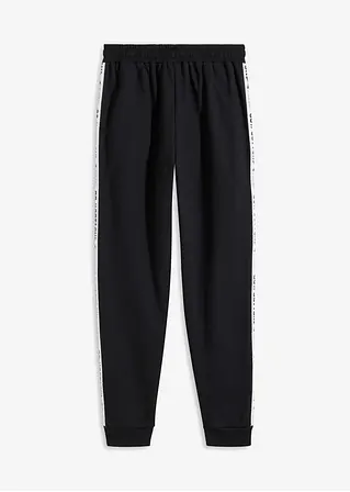 bonprix Jogginghose mit seitlichem Tape - schwarz - Kinder Heißer Verkauf