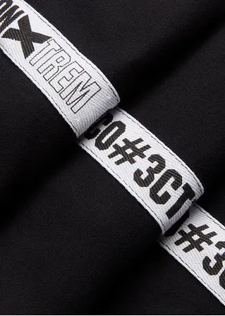 bonprix Jogginghose mit seitlichem Tape - schwarz - Kinder Heißer Verkauf