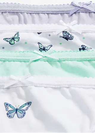 bonprix Schöner Mädchen Slip im 7er Pack. - weiß bedruckt+puderlila+mint Bestseller