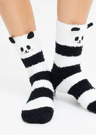 bonprix Süße Halbkuschelsocken mit Panda Gesicht - Damen Tägliche Deals