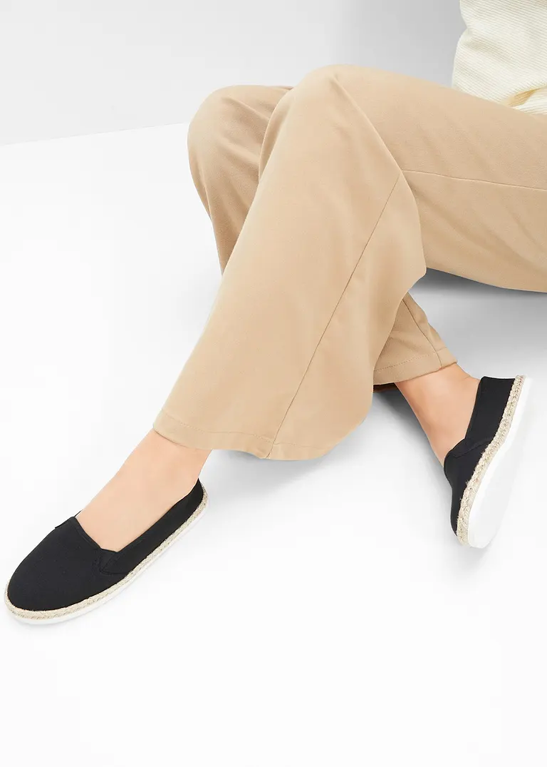 bonprix Sommerliche Espadrille mit leichter Laufsohle - schwarz Begrenzte Freigabe
