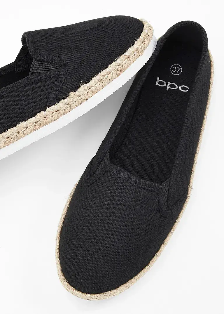 bonprix Sommerliche Espadrille mit leichter Laufsohle - schwarz Begrenzte Freigabe