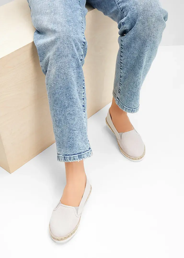 bonprix Sommerliche Espadrille mit leichter Laufsohle - grau Letzte 3 Tage