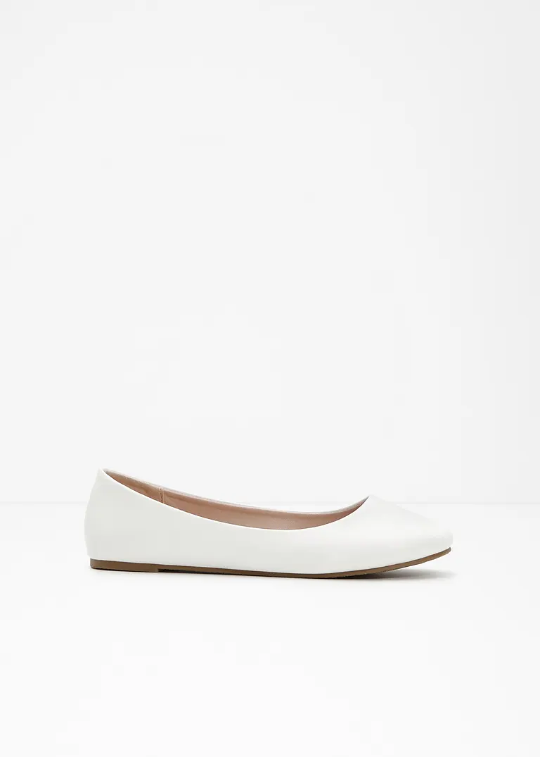 bonprix Zeitloser Ballerina in schönem Design - weiß - Damen Discount Store für neue Produkte