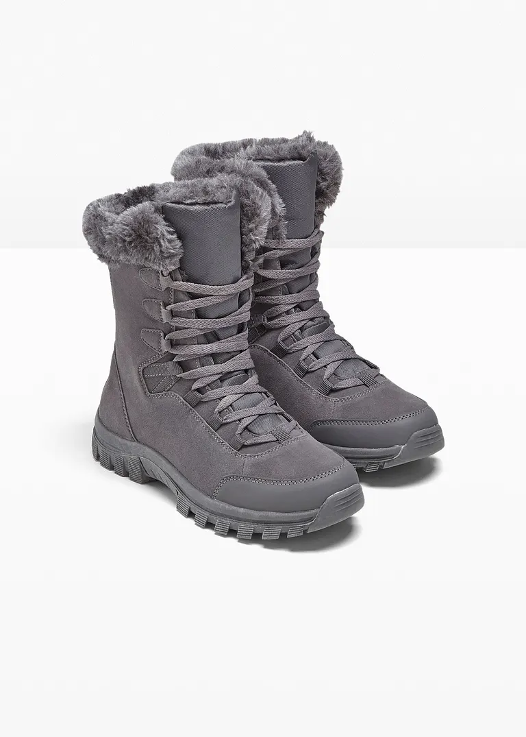bonprix Warmer Winter Schnür Boot mit Tex-Membran - grau Riesige Rabatte