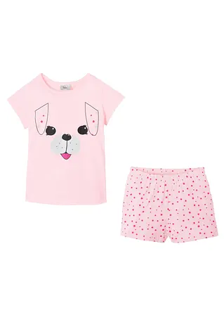 bonprix Süßer Schlafanzug mit Hunde-Print - hellrosa/fuchsia Meist gekauft