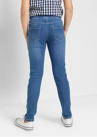 bonprix Hübsche Mädchen Jeggings mit Blumenstickerei - blau Begrenztes Angebot