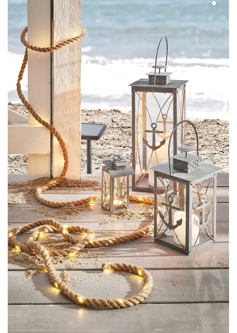 bonprix Maritime Windlichter im Laternen-Design mit Anker-Motiv - grau Letzte 3 Tage
