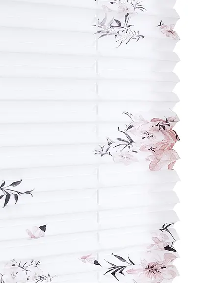bonprix Fensterdekoration mit dezentem Blumen-Druck - weiß Klemmträger Riesige Rabatte