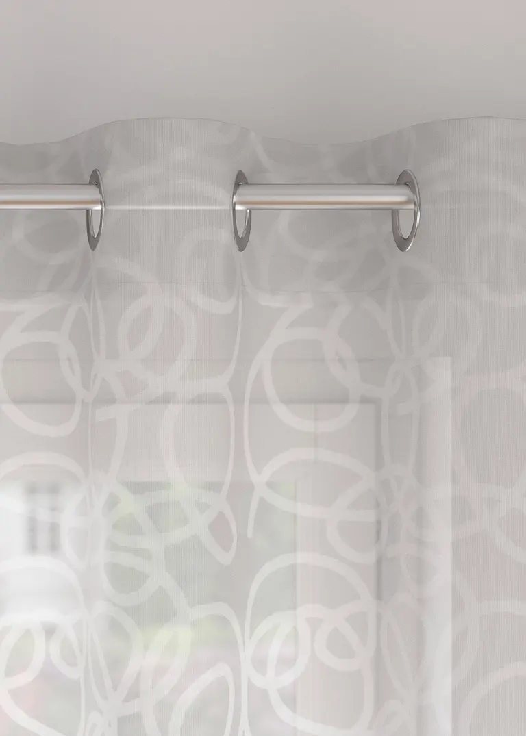bonprix Gardinenschal im topmodernen Ton-in-Ton-Design - weiß Ösen Begrenztes Angebot