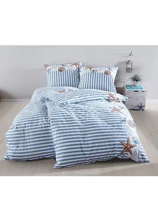 bonprix Maritimer Hingucker: Bettwäsche mit Streifen und Muscheln Riesige Ersparnisse