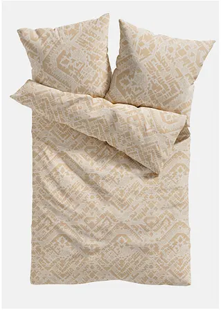 bonprix Bettwäsche mit Ethnomuster - beige Baumwollgemisch Nur noch ein Tag übrig